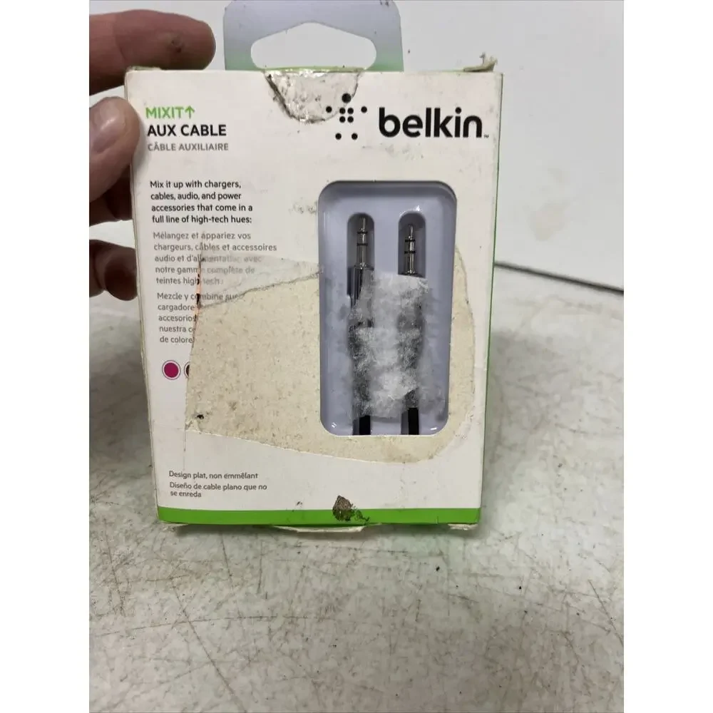 Belkin MIXIT 3 Feet 3.5mm Aux Auxiliary Cable For Car Home Audio - Black